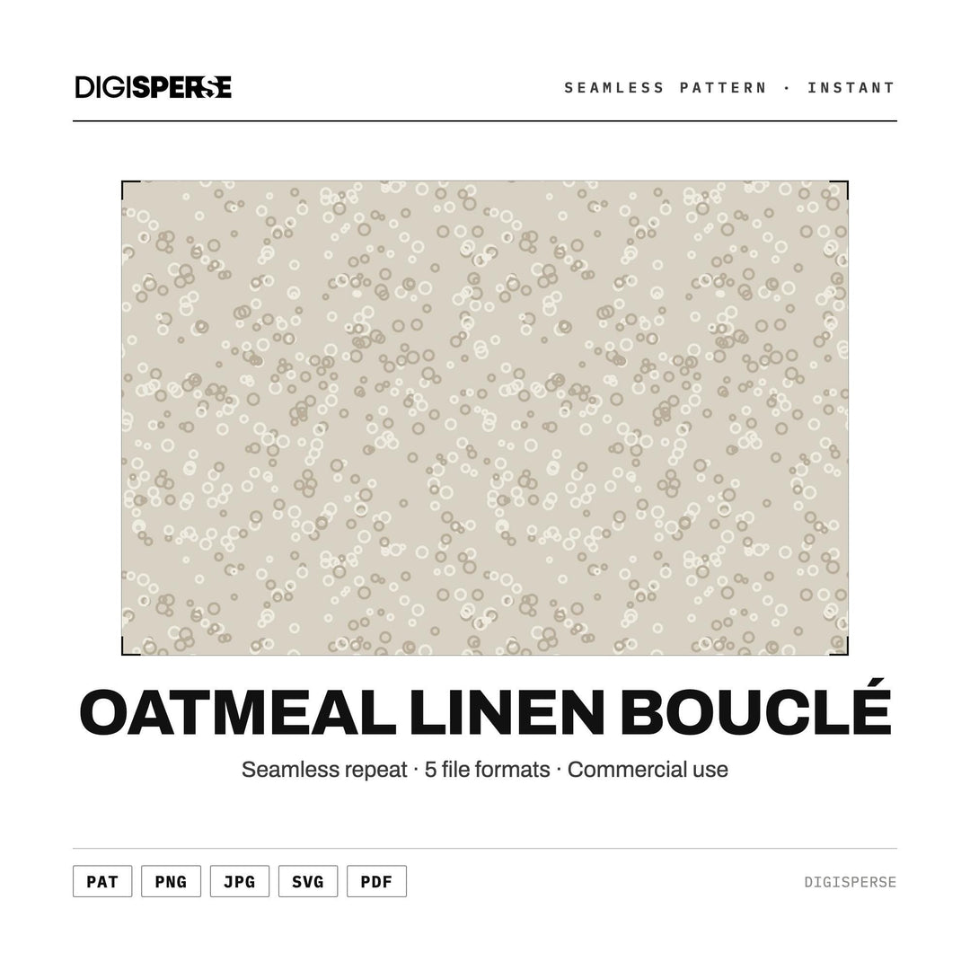 Surface Pattern Design | Oatmeal Linen Bouclé | Digital Paper Fabric Wallpaper