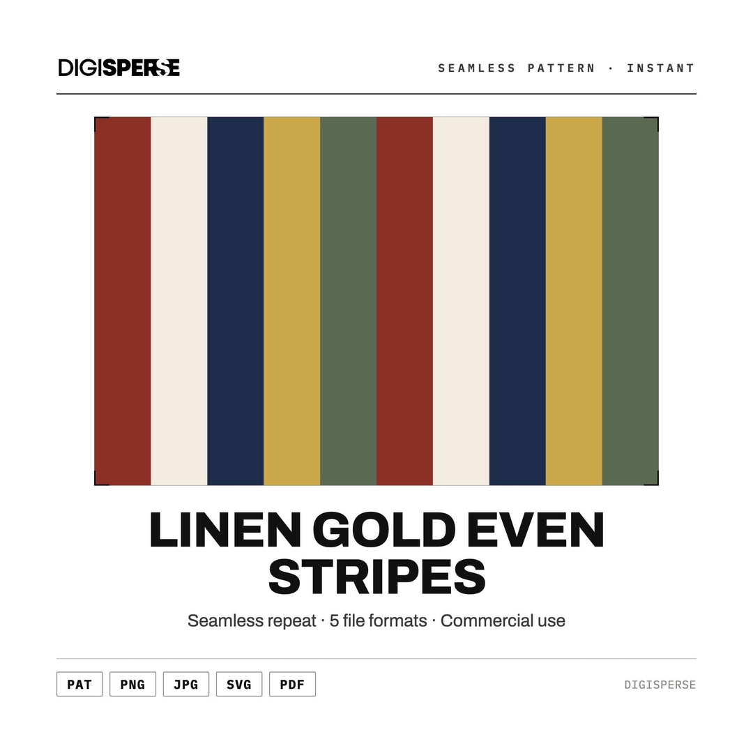 Seamless Pattern | Linen Gold Even Stripes | Digital Paper Fabric Wallpaper