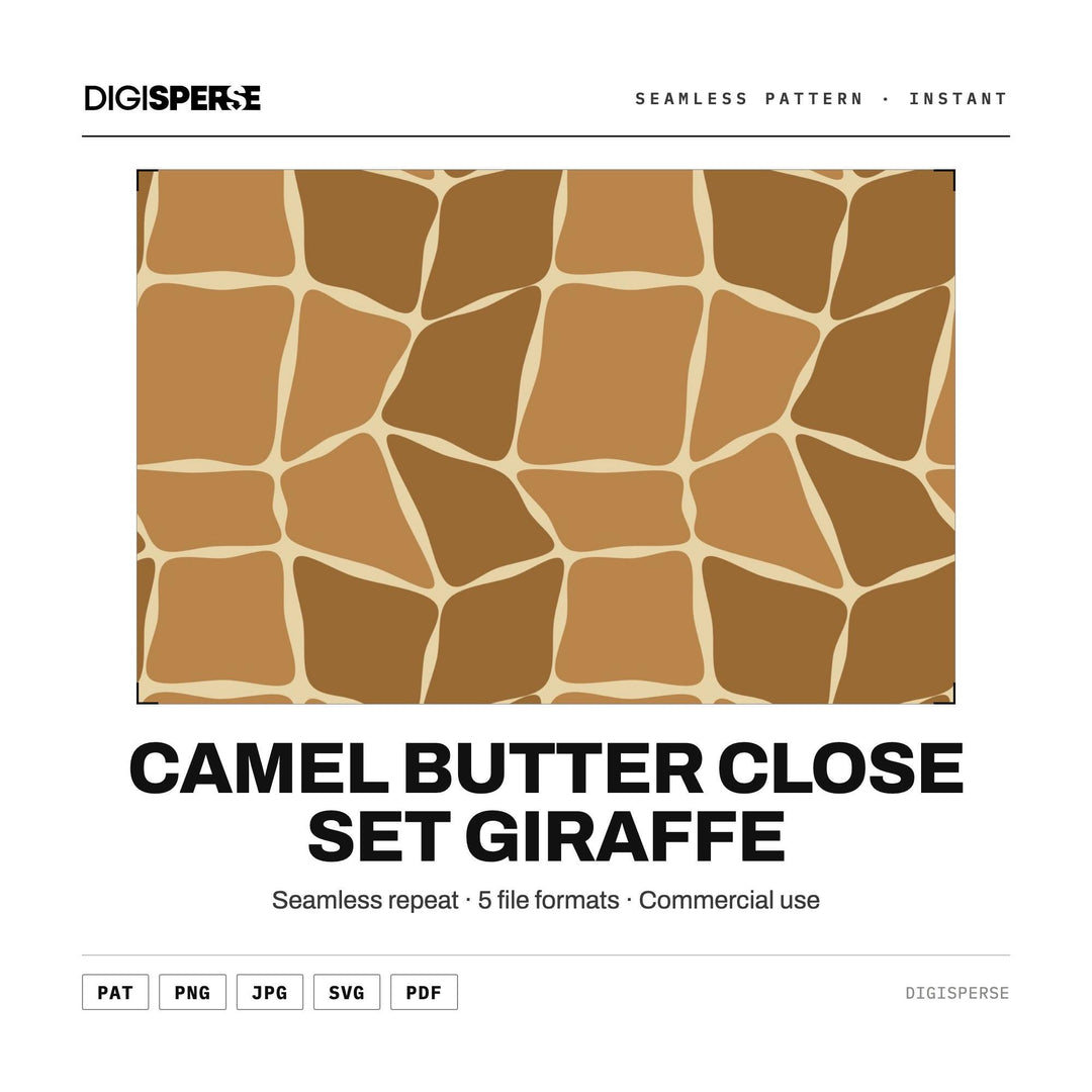 Seamless Pattern | Camel Butter Close Set Giraffe | Digital Paper Fabric Wallpaper