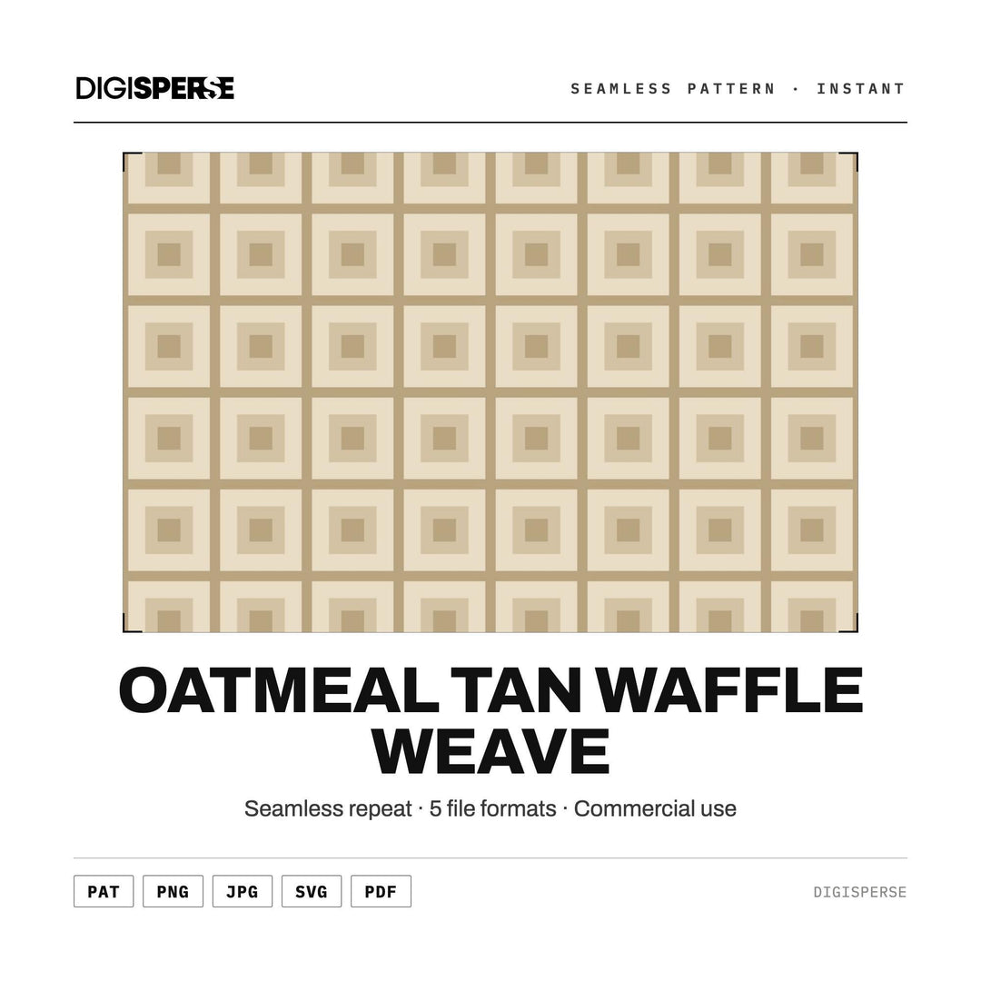 Surface Pattern Design | Oatmeal Tan Waffle Weave | Digital Paper Fabric Wallpaper