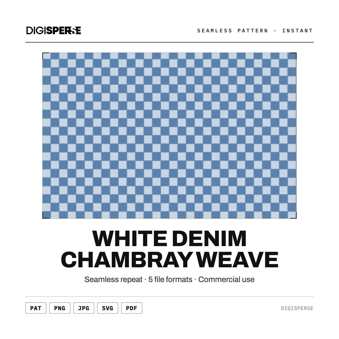 Surface Pattern Design | White Denim Chambray Weave | Digital Paper Fabric Wallpaper
