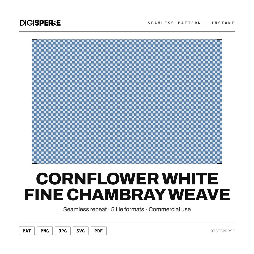 Surface Pattern Design | Cornflower White Fine Chambray Weave | Digital Paper Fabric Wallpaper