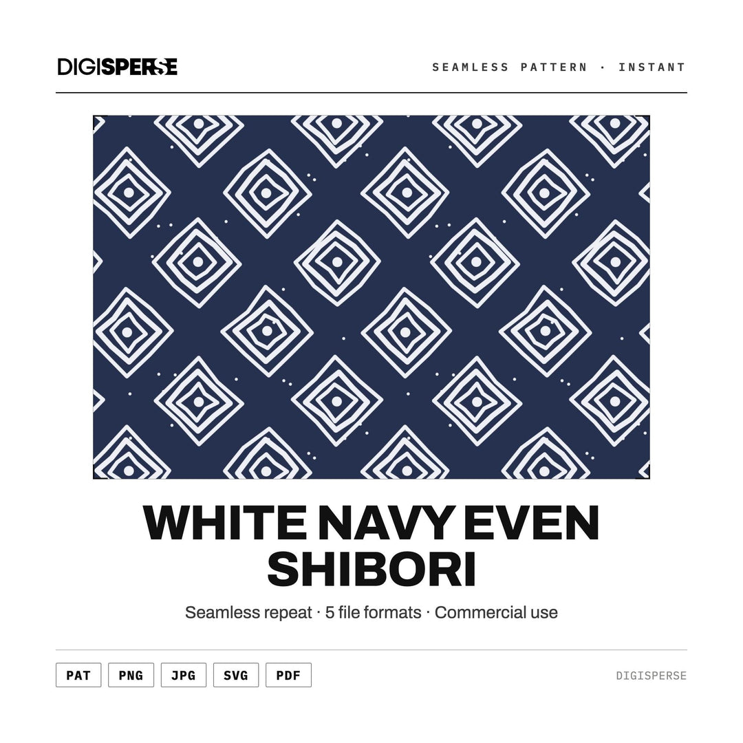 Surface Pattern Design | White Navy Even Shibori | Digital Paper Fabric Wallpaper