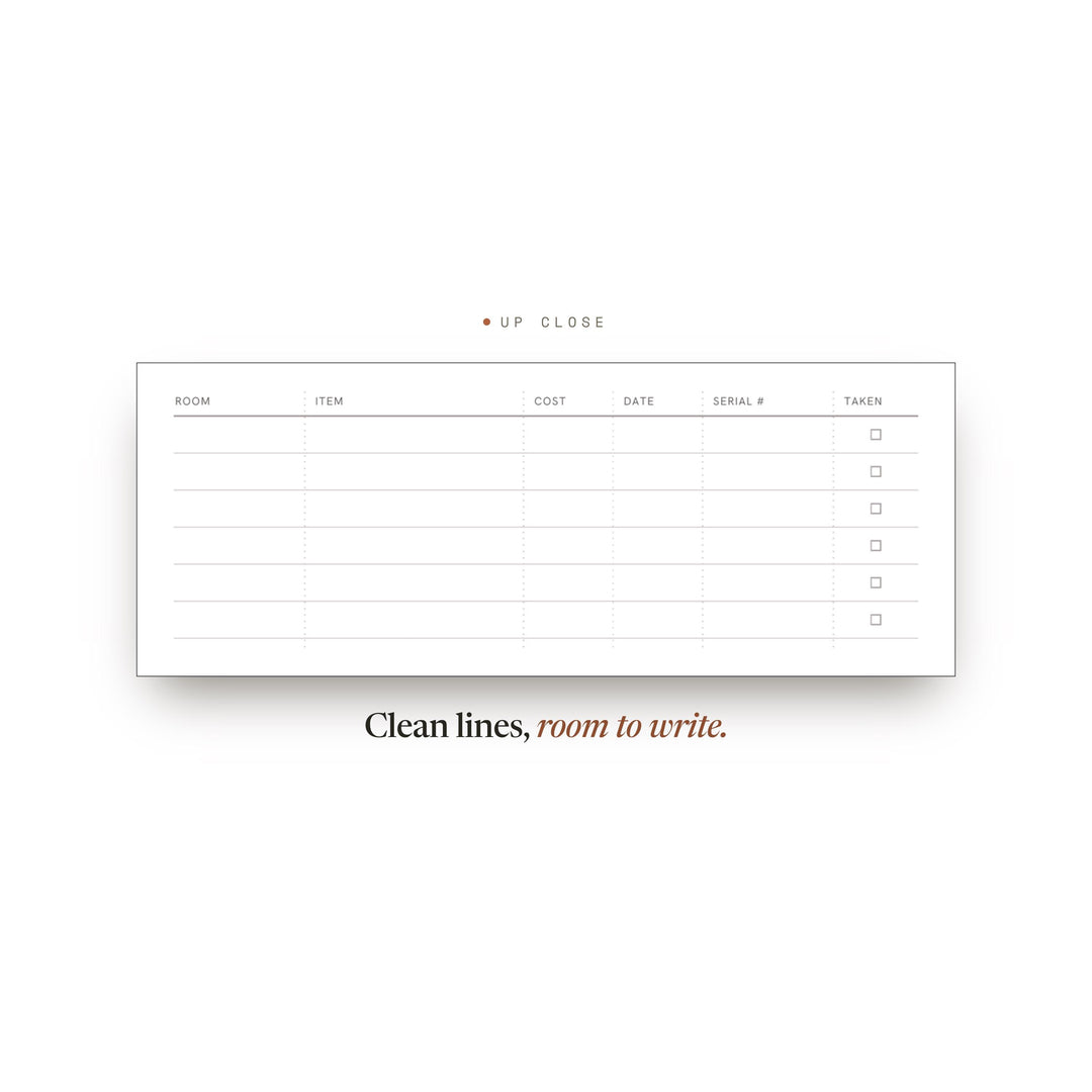 Life Admin Printable | Home Inventory Checklist | GoodNotes + iPad PDF | Instant Download
