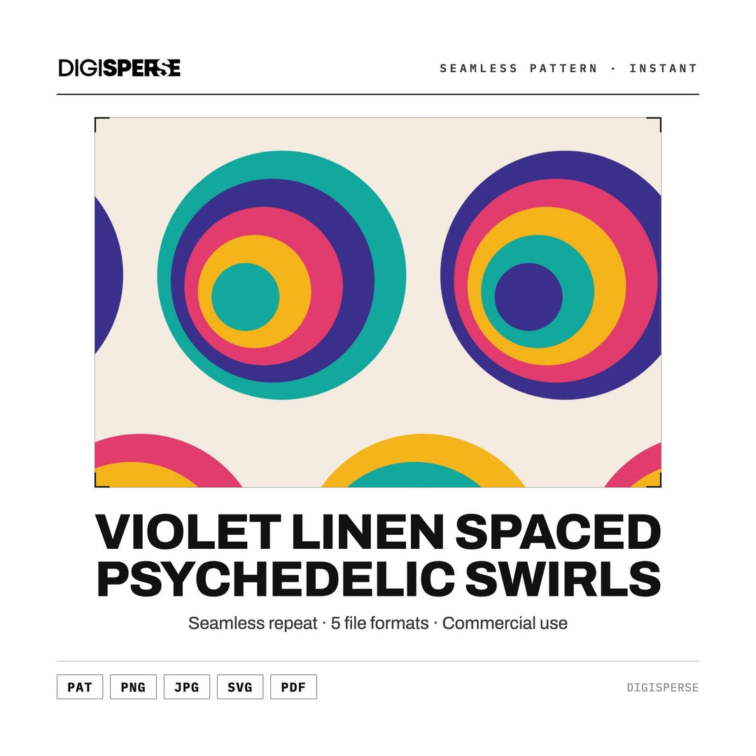 Digital Scrapbook Paper | Violet Linen Spaced Psychedelic Swirls | Fabric Wallpaper