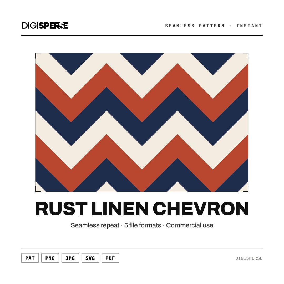 Seamless Pattern | Rust Linen Chevron | Digital Paper Fabric Wallpaper | PNG SVG PDF