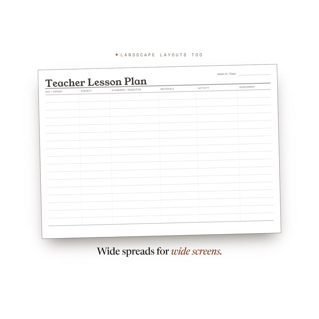 Teacher Lesson Plan printable planner insert — preview image 15 of 20