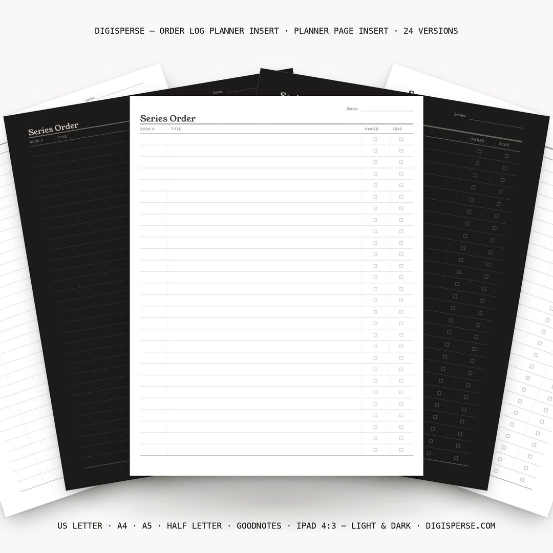 Order Log Planner Insert | Ecommerce Planner | GoodNotes iPad PDF | Digital Download