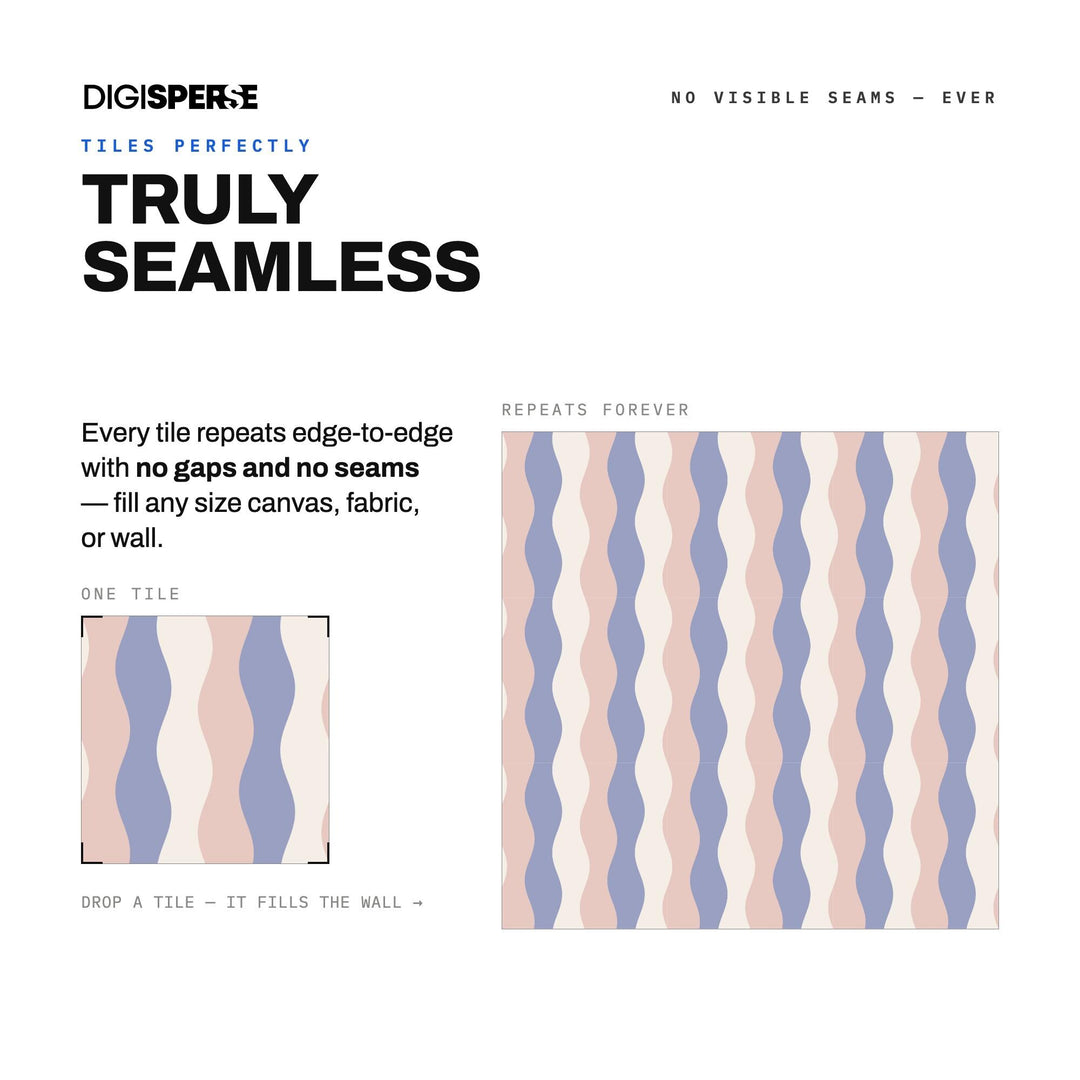 Seamless Pattern | Lilac Blush Wavy Stripes | Digital Paper Fabric Wallpaper