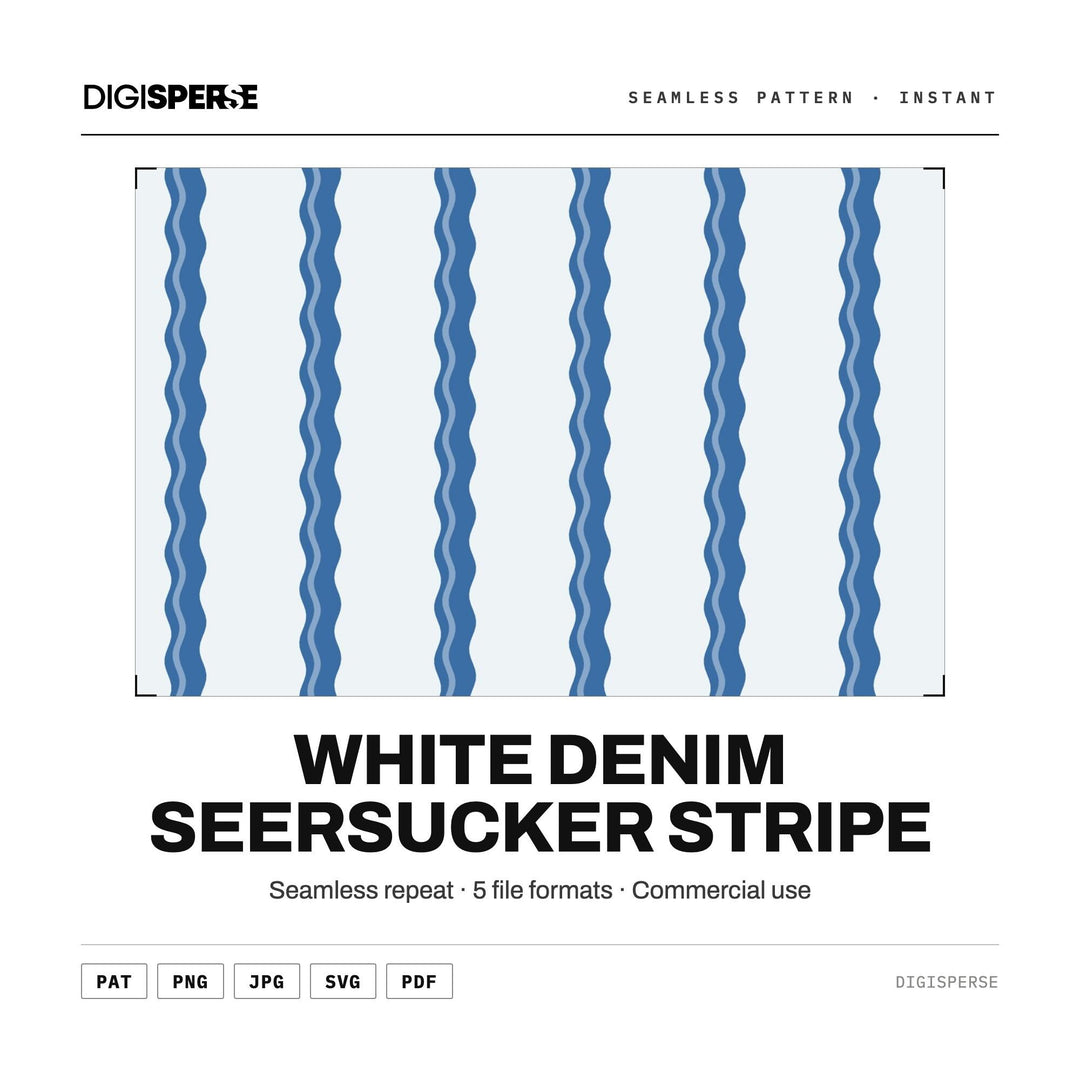 Seamless Pattern | White Denim Seersucker Stripe | Digital Paper Fabric Wallpaper