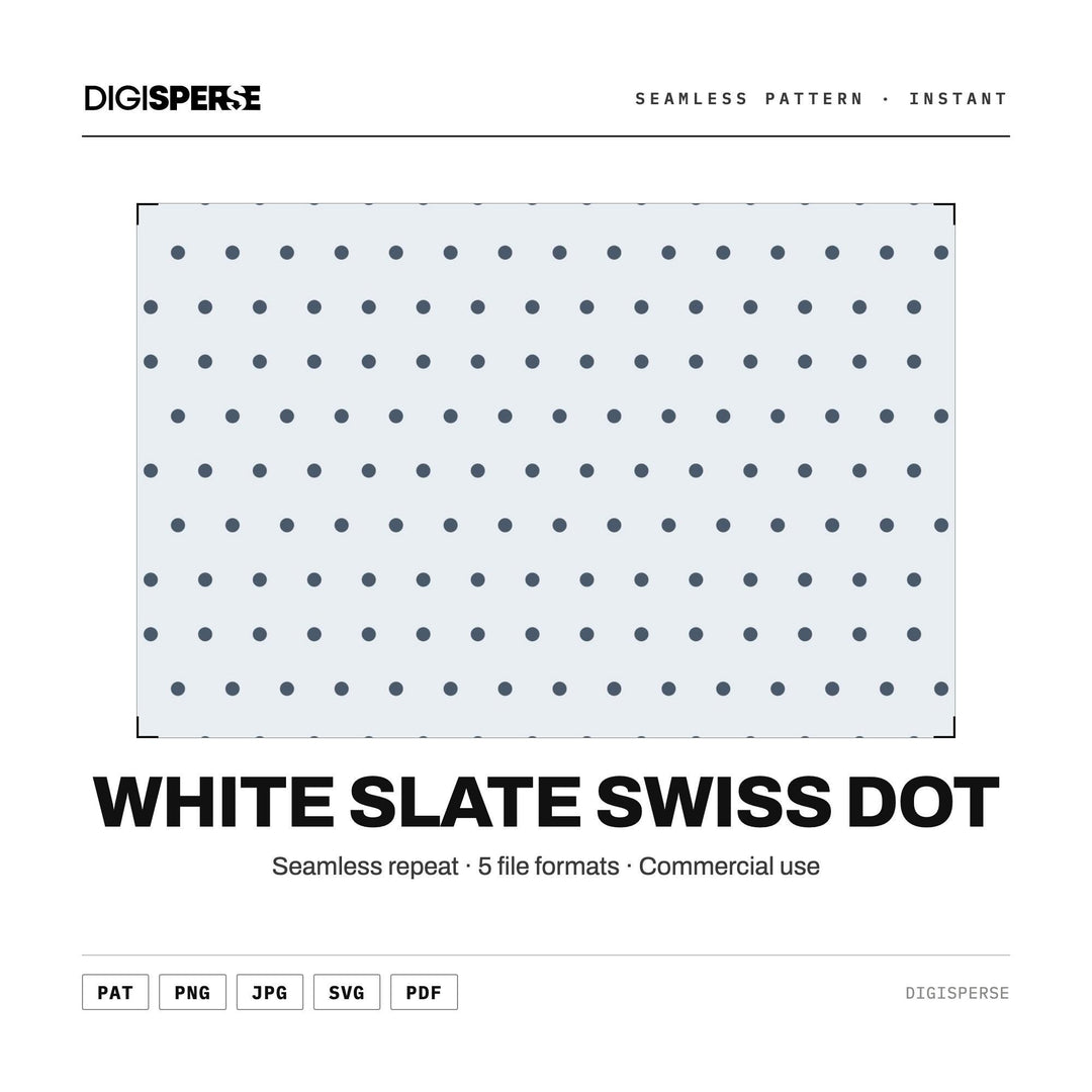 Seamless Digital Paper | White Slate Swiss Dot | Fabric Wallpaper | PNG SVG PDF