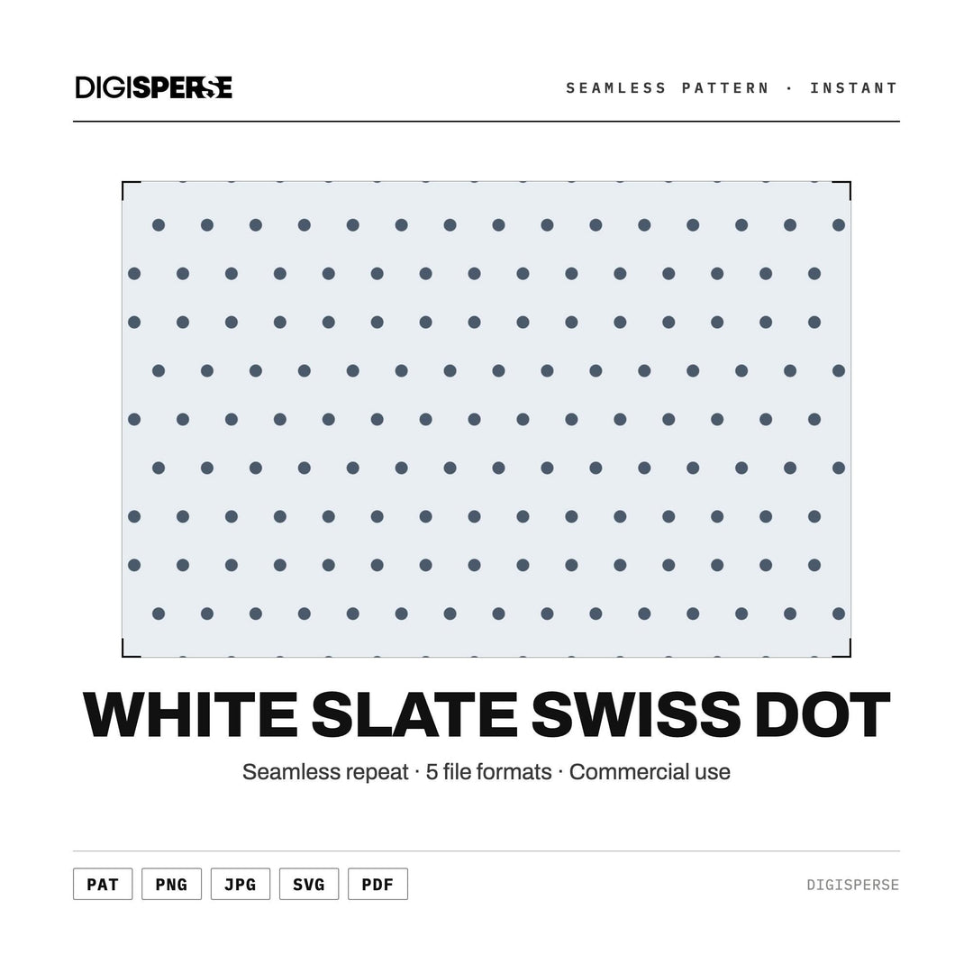 Seamless Digital Paper | White Slate Swiss Dot | Fabric Wallpaper | PNG SVG PDF