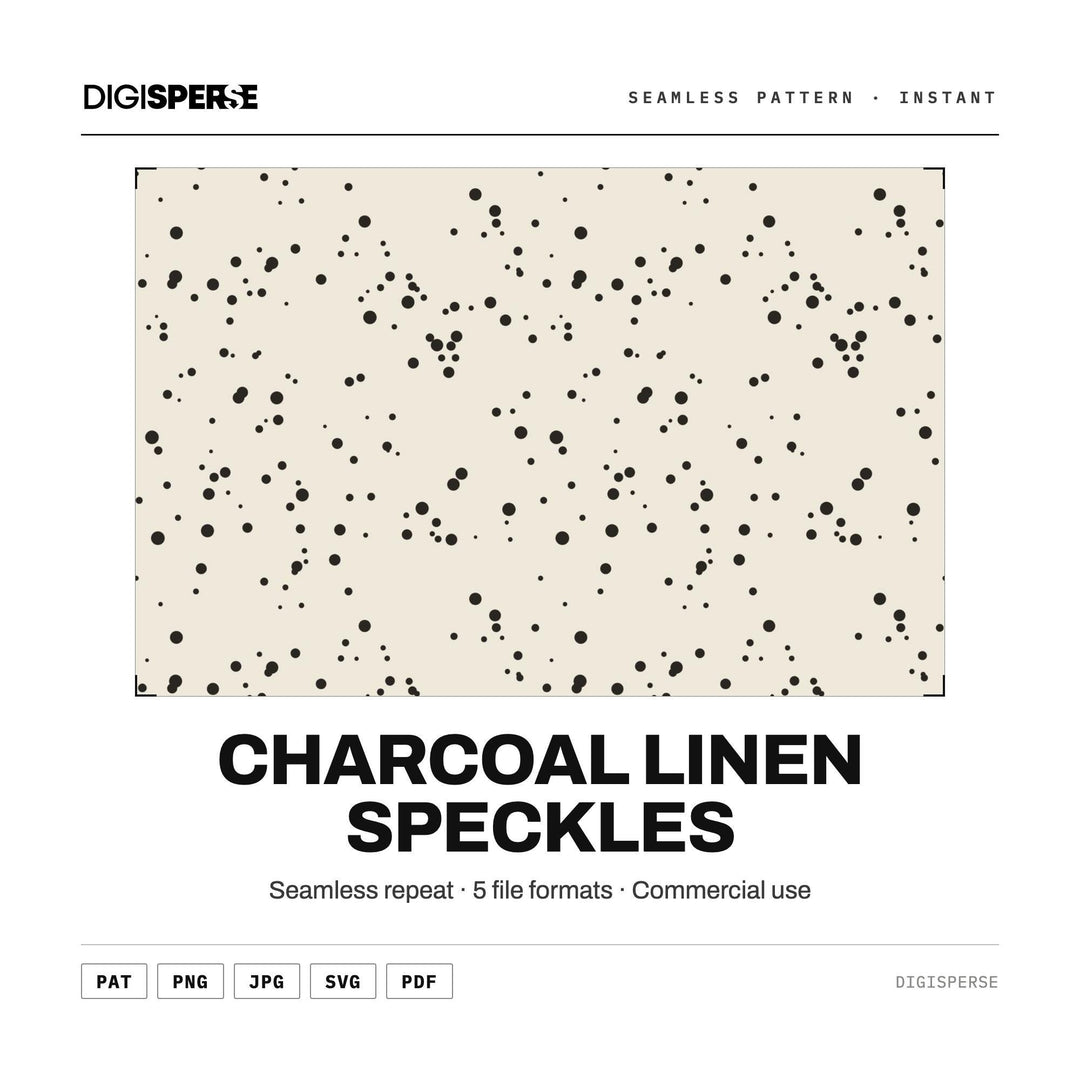Seamless Digital Paper | Charcoal Linen Speckles | Fabric Wallpaper | PNG SVG PDF