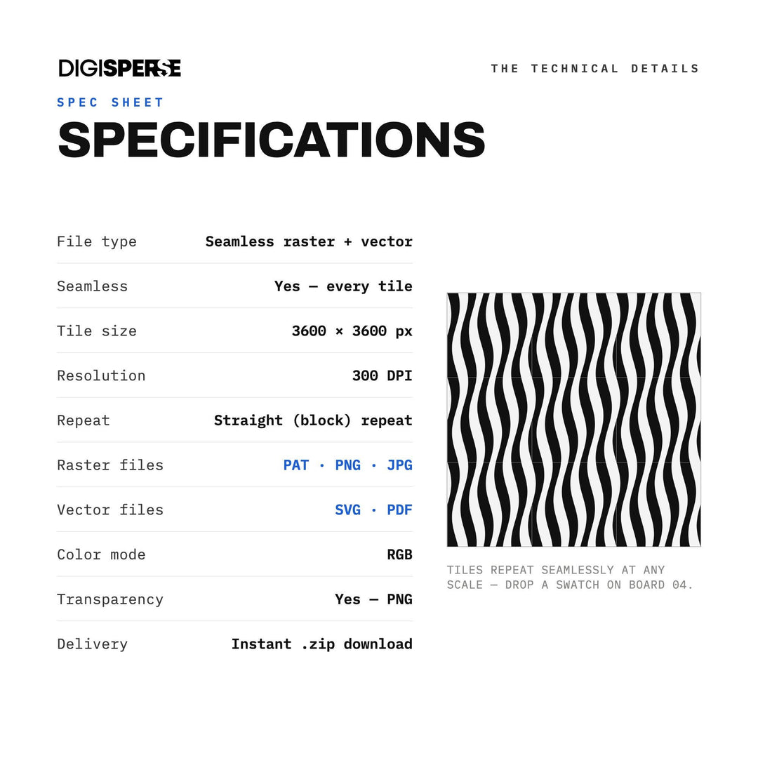 Digital Scrapbook Paper | Black White Op Art | Fabric Wallpaper | PNG SVG PDF
