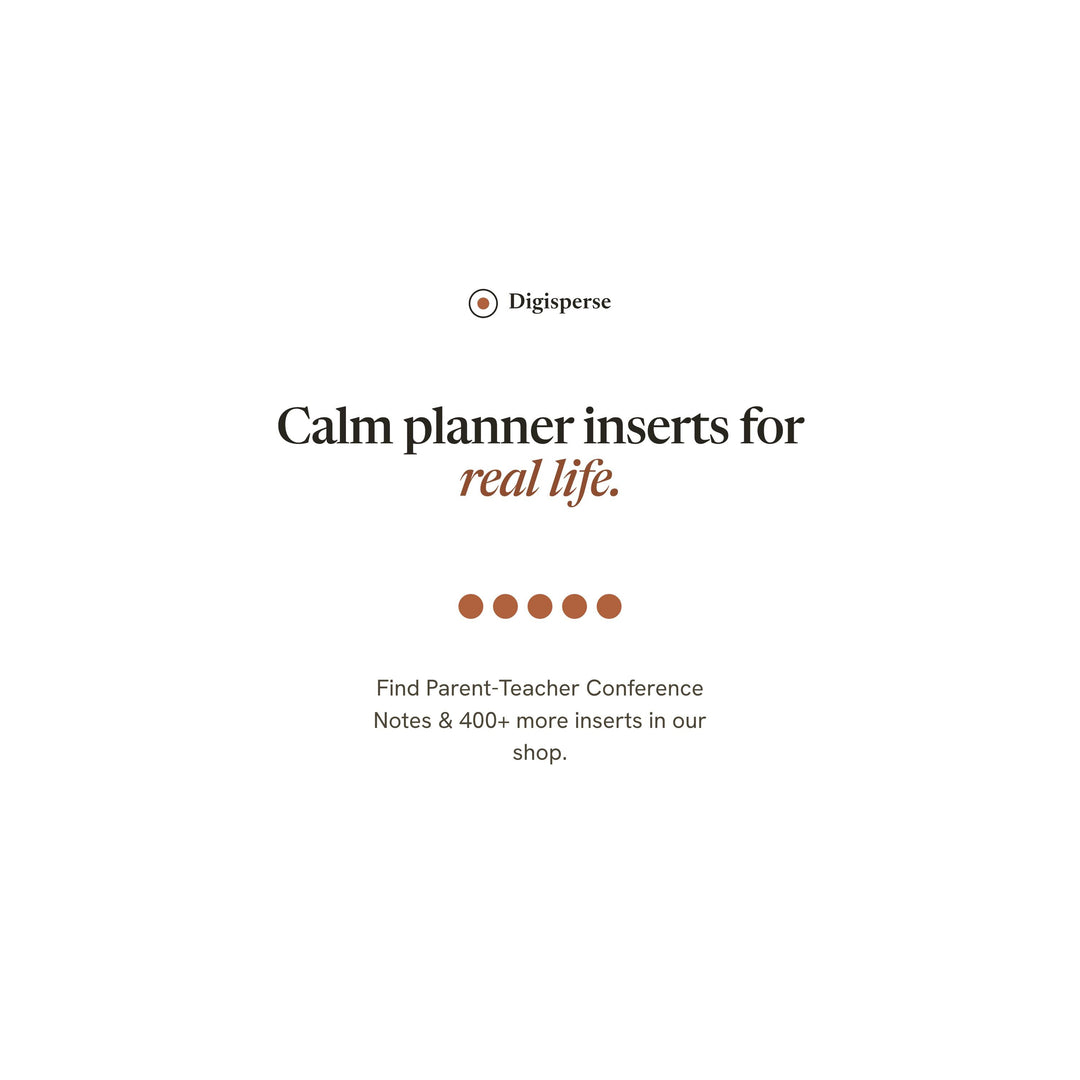 Parent Teacher Conference Notes printable planner insert — preview image 20 of 20