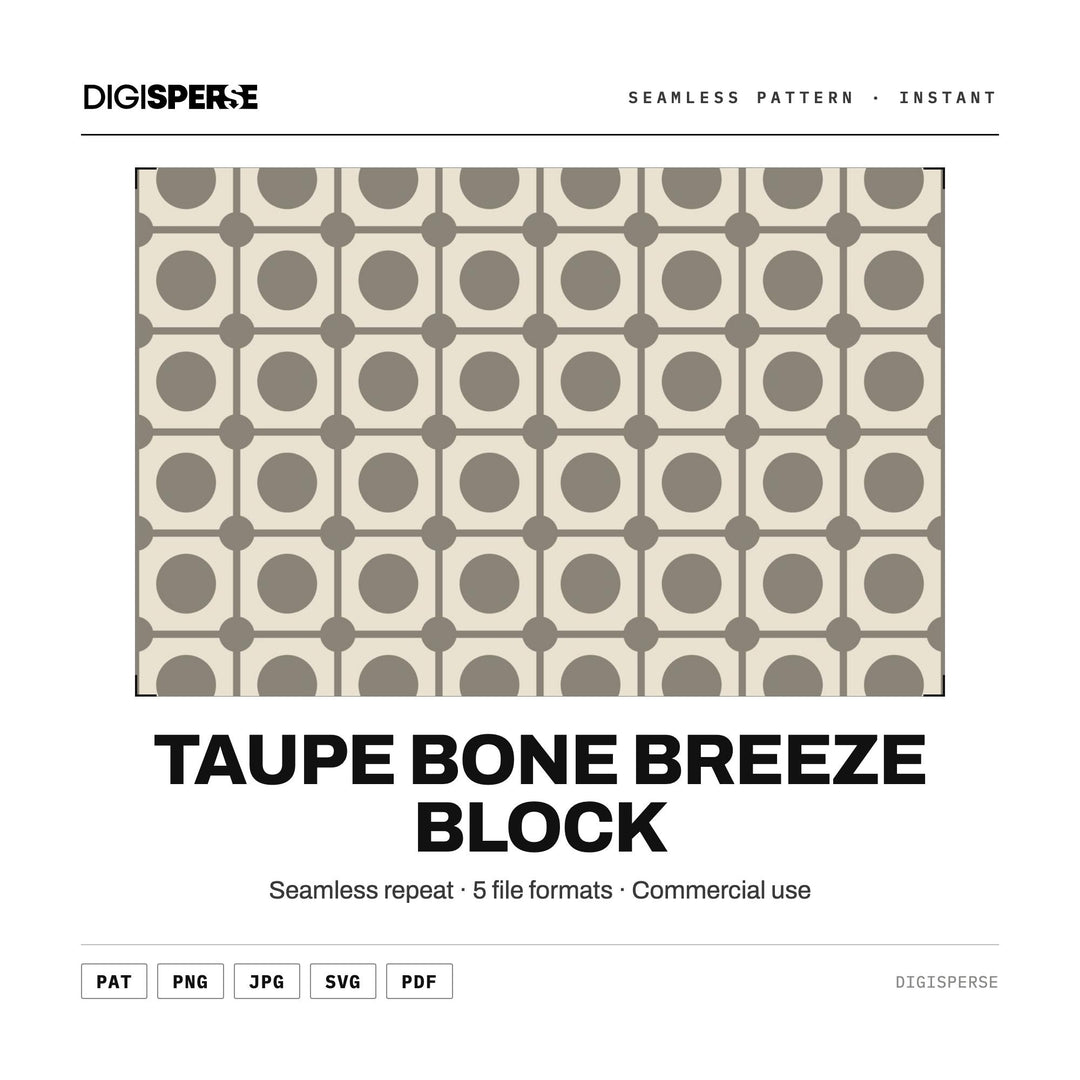 Surface Pattern Design | Taupe Bone Breeze Block | Digital Paper Fabric Wallpaper