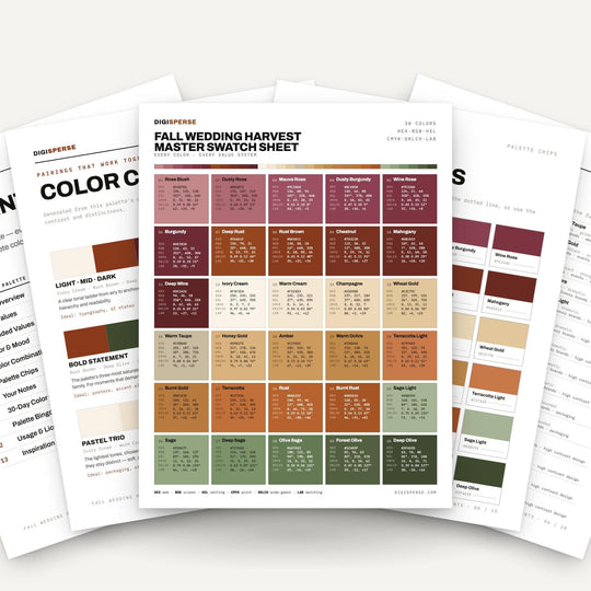 Fall Wedding Harvest color palette — main preview