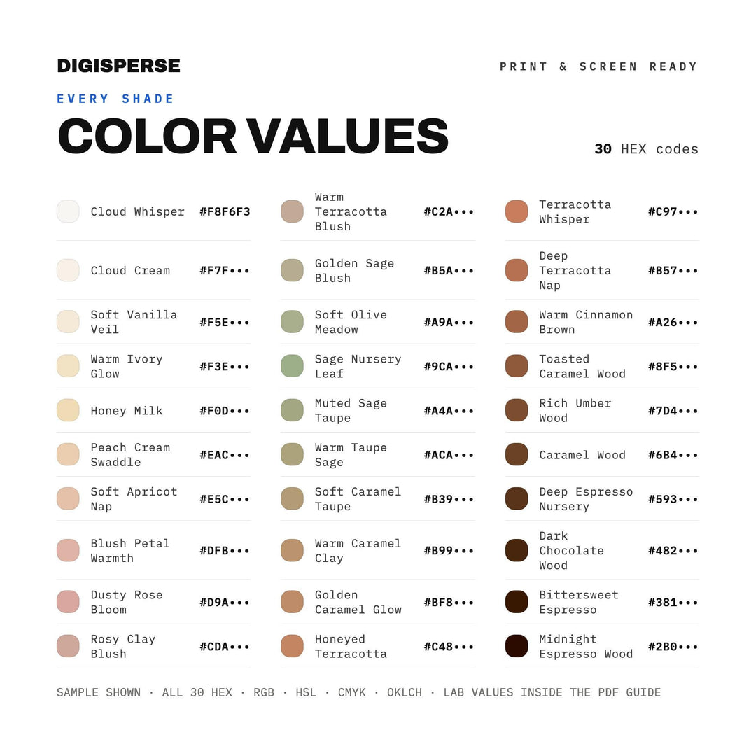 Golden Hour Nursery color palette — preview image 3 of 20