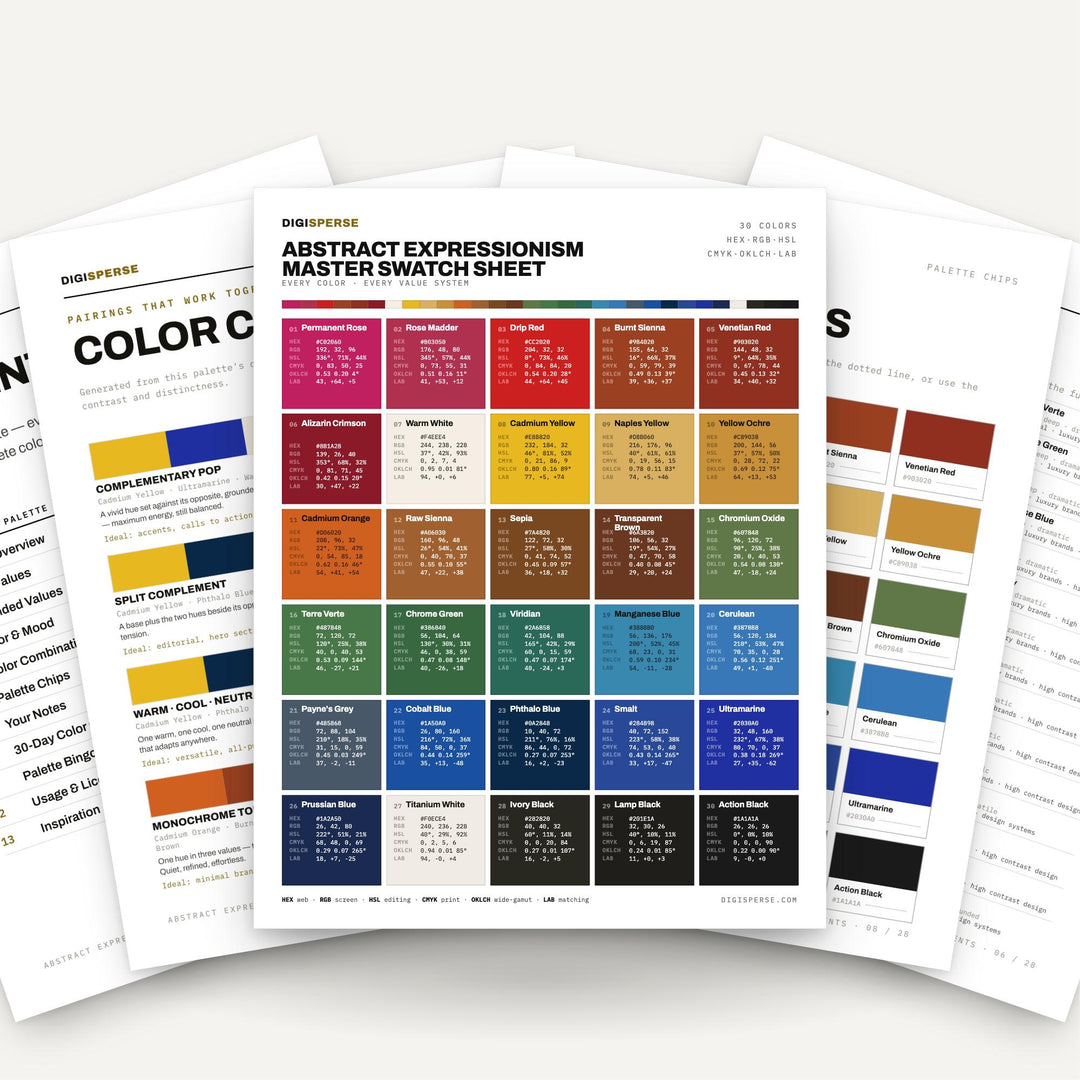 Abstract Expressionism color palette — main preview