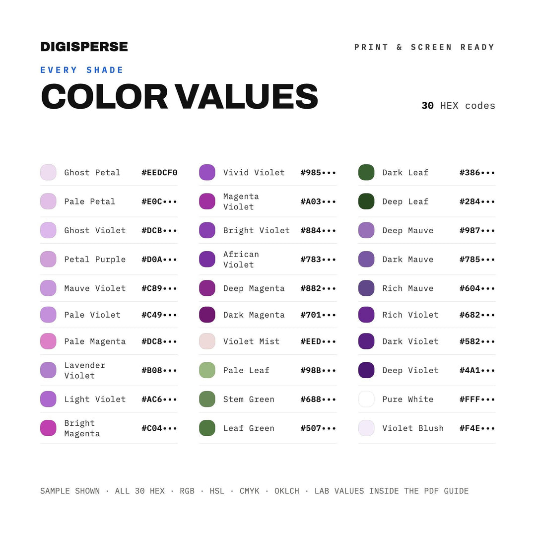 African Violet color palette — preview image 3 of 20