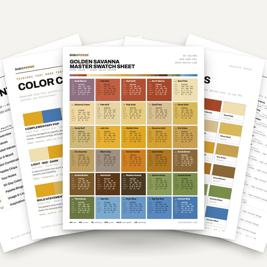 Golden Savanna color palette — main preview
