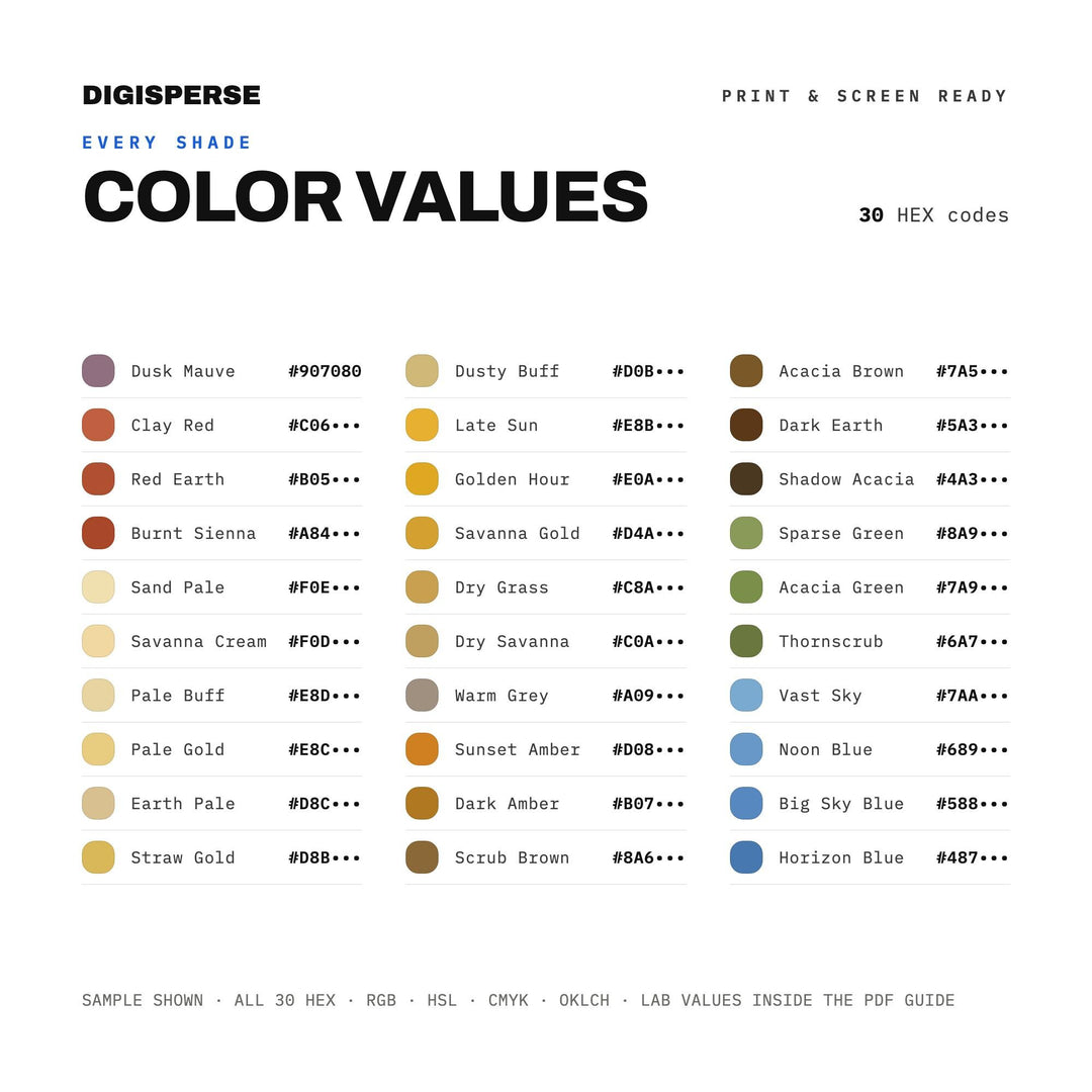 Golden Savanna color palette — preview image 4 of 21