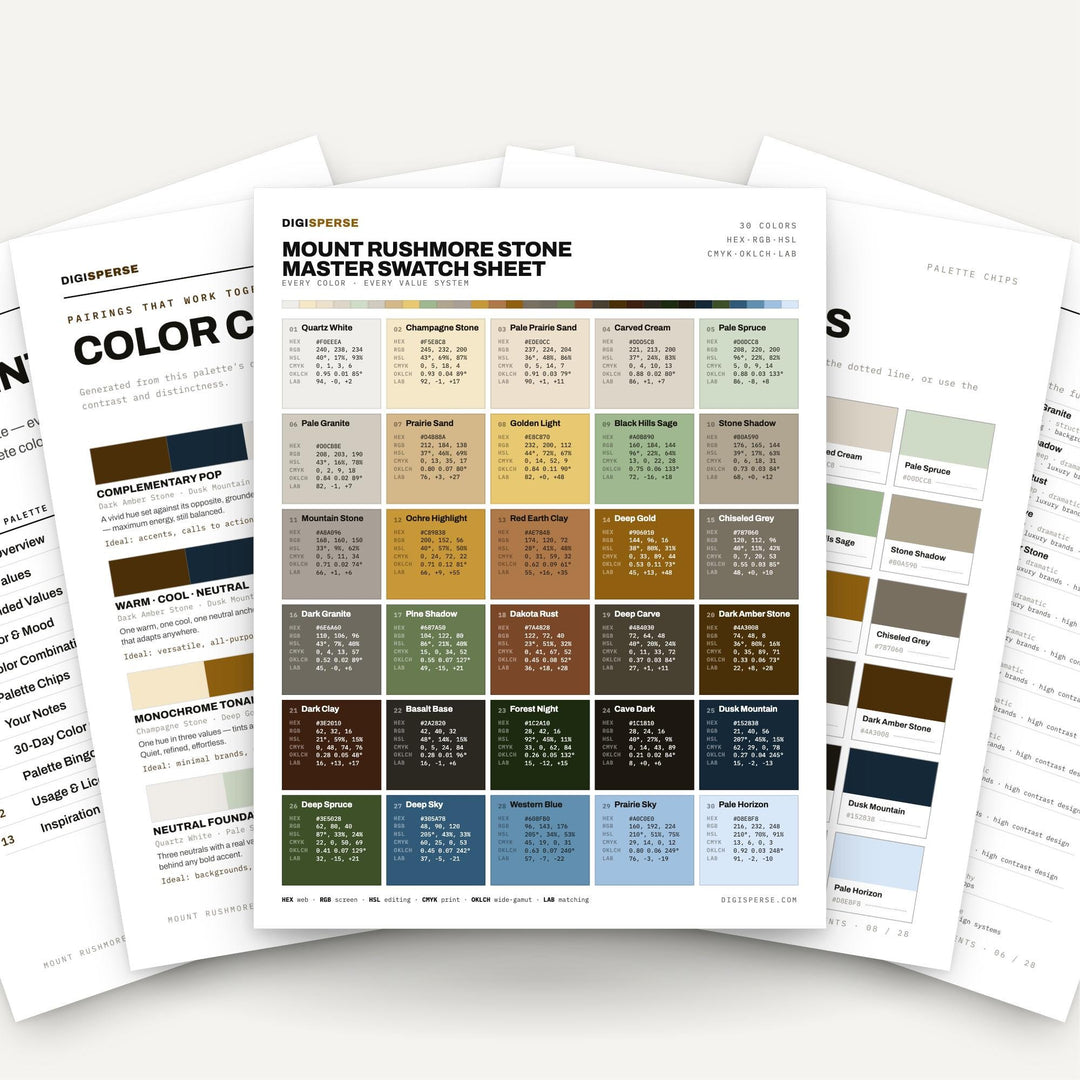 Mount Rushmore Stone color palette — main preview