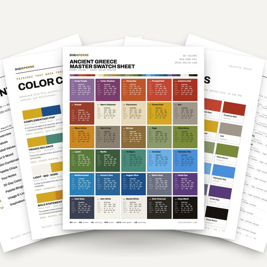 Ancient Greece color palette — main preview