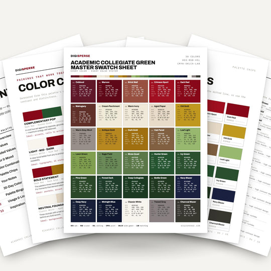 Academic Collegiate Green color palette — main preview