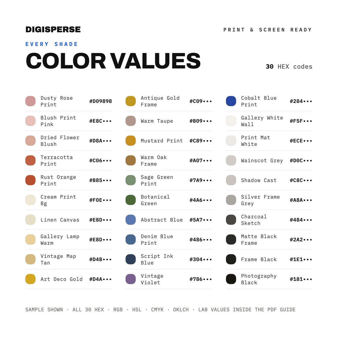 Gallery Wall Mix color palette — preview image 3 of 20