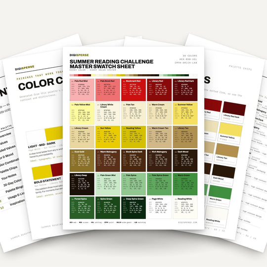 Summer Reading Challenge color palette — main preview