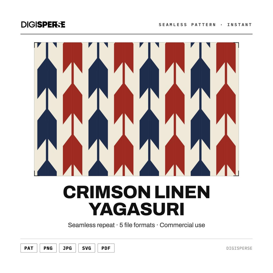 Surface Pattern Design | Crimson Linen Yagasuri | Digital Paper Fabric Wallpaper