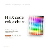 HEX Code Color Chart Color Palette – Hex Codes + Procreate Swatches