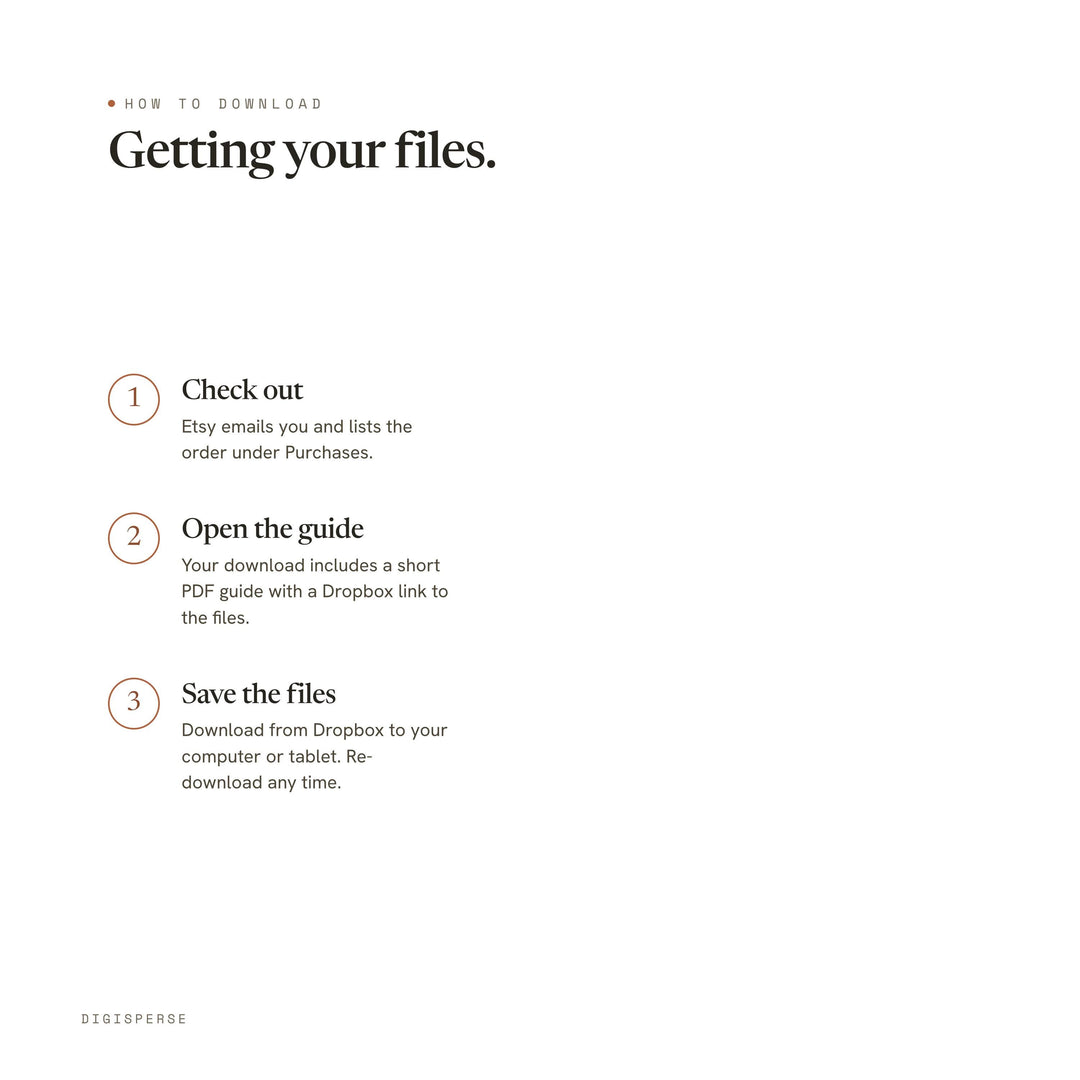How to download your files after checkout