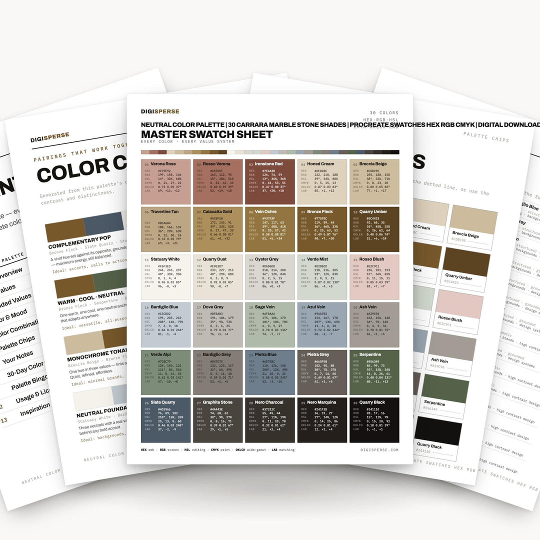 Carrara Marble color palette — preview image 4 of 23