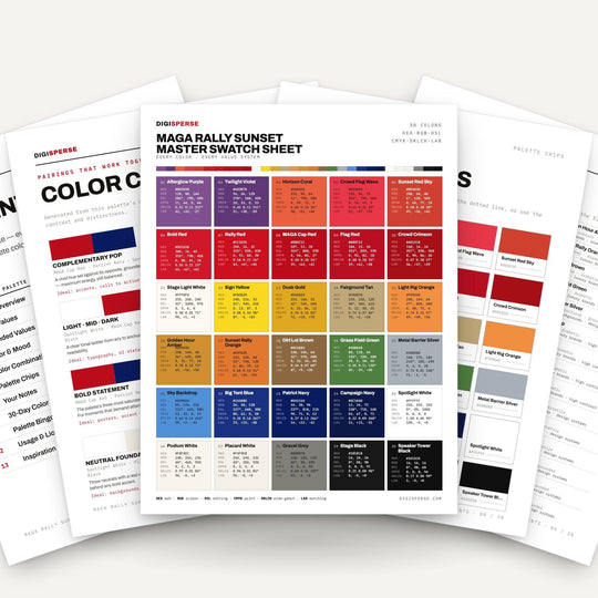 Maga Rally Sunset color palette — main preview