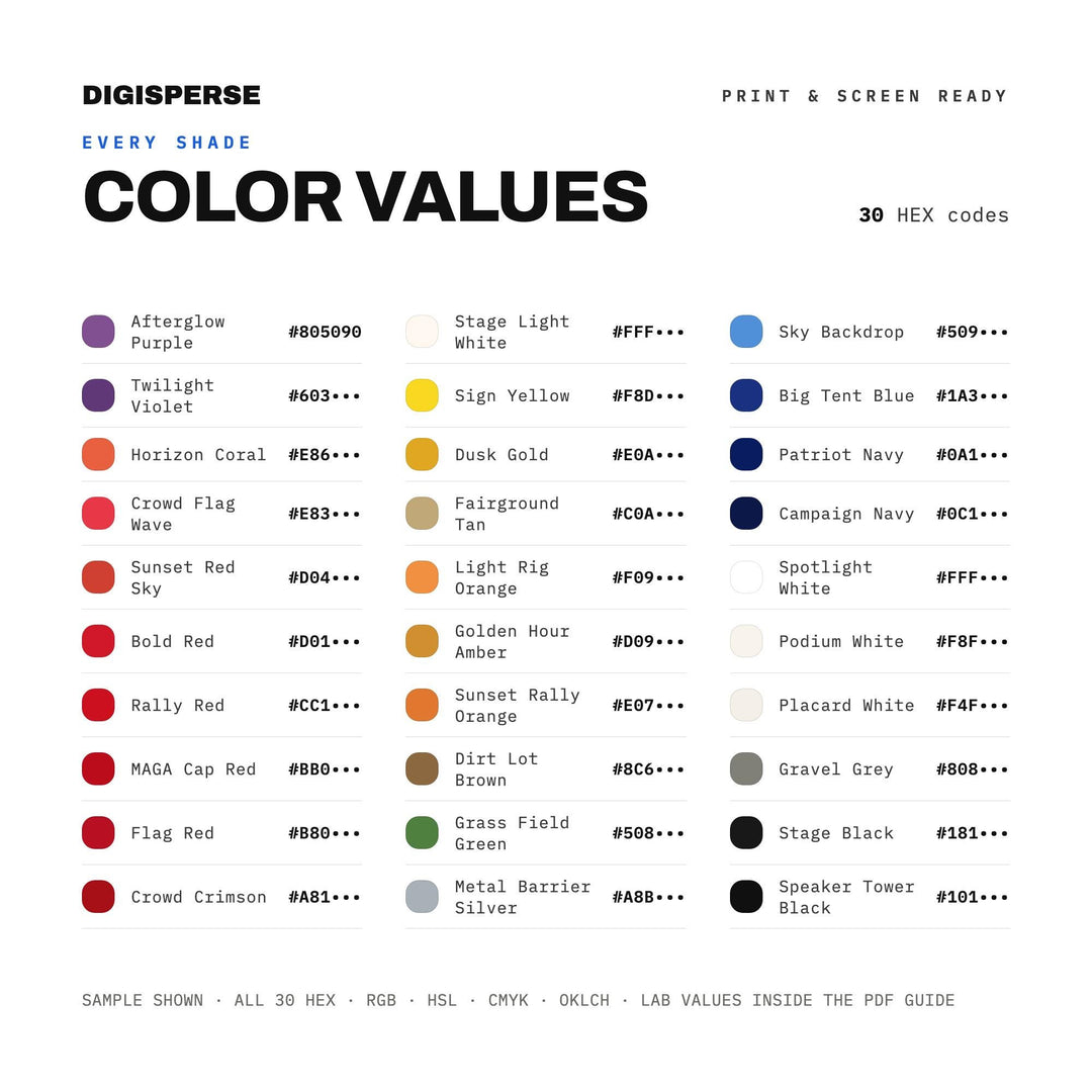 Maga Rally Sunset color palette — preview image 3 of 20