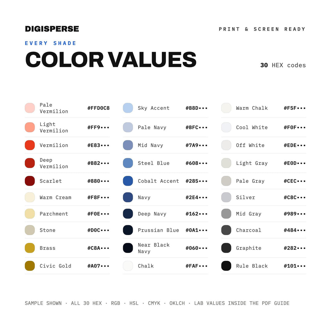 Civic Modernist color palette — preview image 3 of 20
