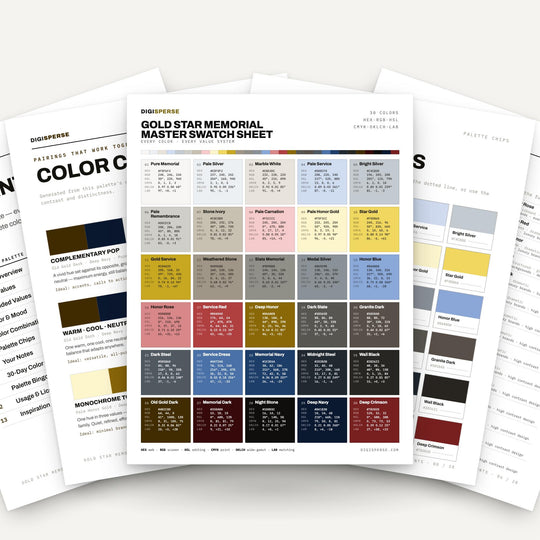 Gold Star Memorial color palette — main preview
