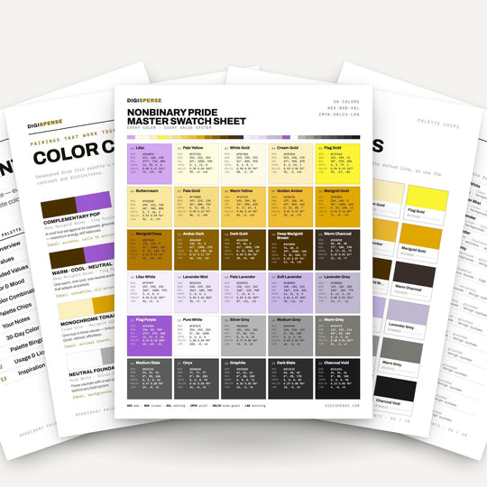 Nonbinary Pride color palette — main preview