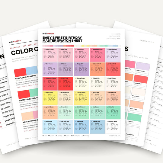 Baby's First Birthday color palette — main preview