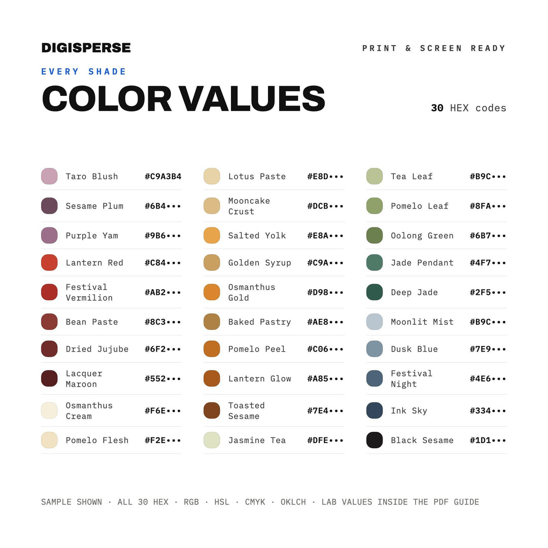 Mid Autumn Mooncake Table color palette — preview image 6 of 23