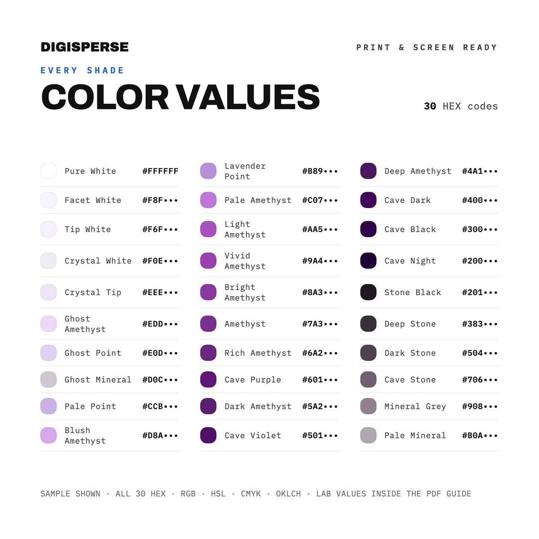 Amethyst Cave color palette — preview image 3 of 20