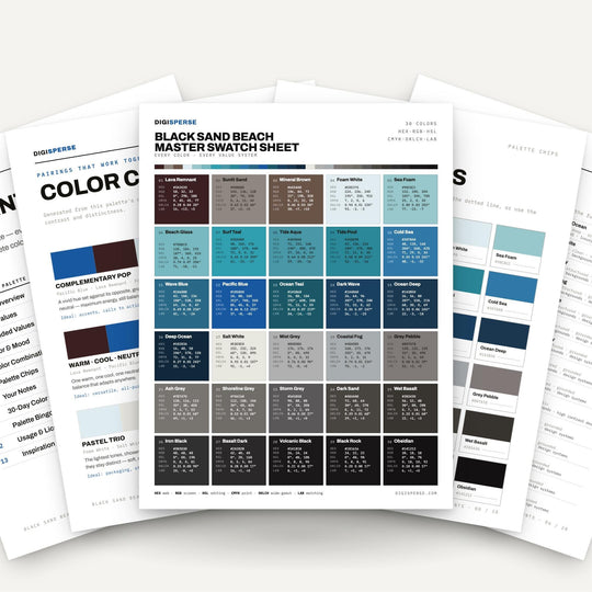 Black Sand Beach color palette — main preview