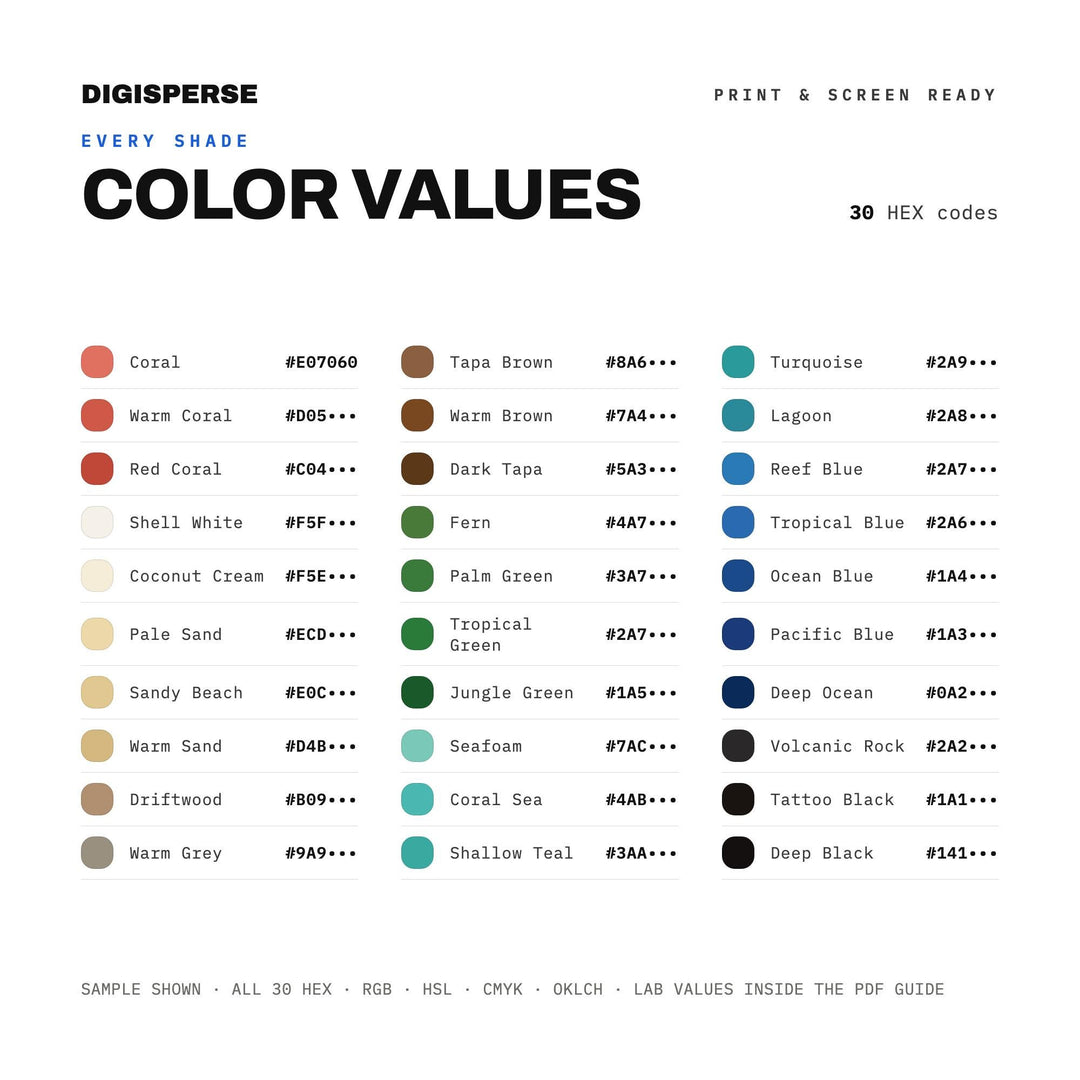 Polynesian Voyage color palette — preview image 3 of 20