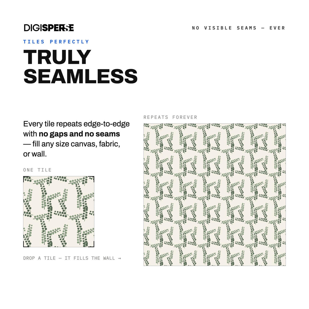 Sage Ivory Eucalyptus seamless pattern set — preview image 4 of 8