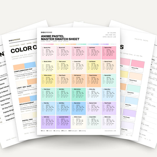 Anime Pastel color palette — main preview
