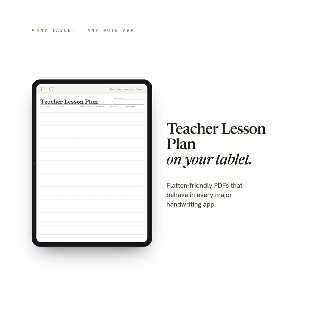 Teacher Lesson Plan printable planner insert — preview image 6 of 20