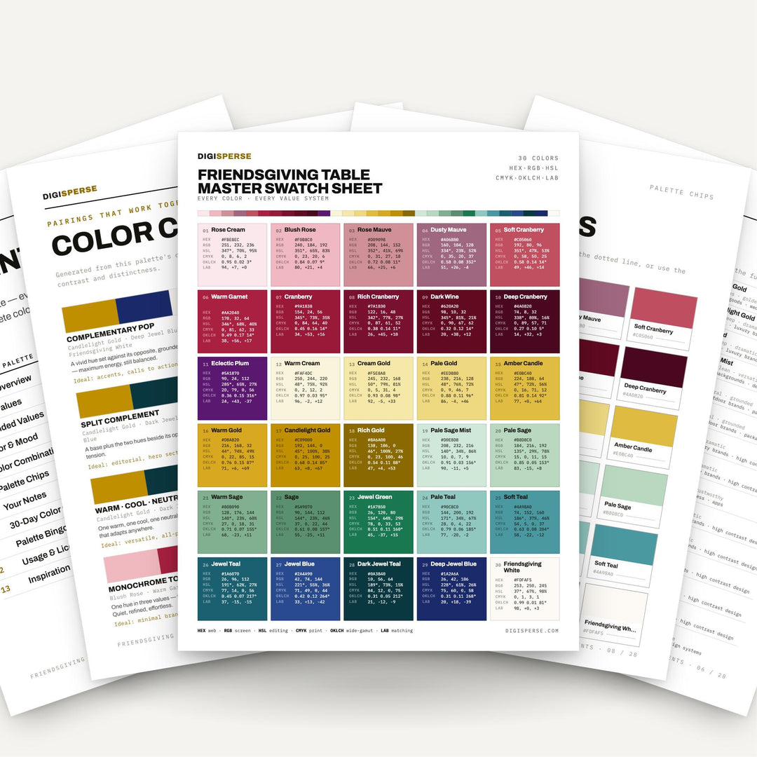 Friendsgiving Table color palette — main preview