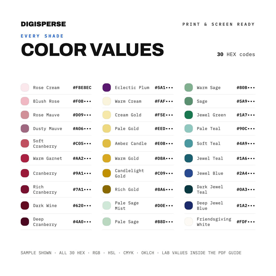 Friendsgiving Table color palette — preview image 4 of 21